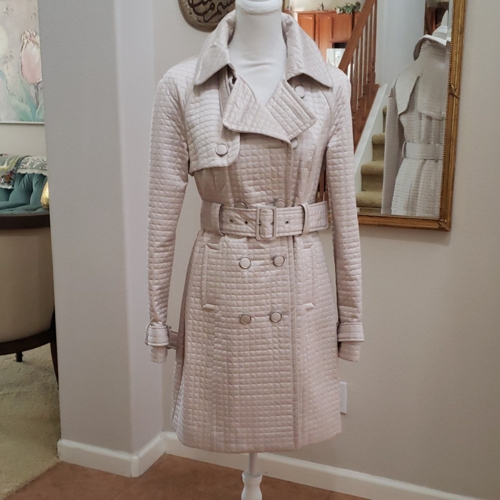BEBE quilted trench coat